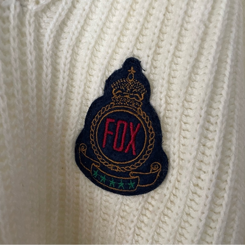 Vintage Fox Varsity Collegiate Knit Sweater Prep Preppy Ivy League 80s 90s Mens - Picture 6 of 7